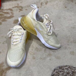 Nike Air Max 270 Women's Coconut Milk White/Yellow Size 7.5